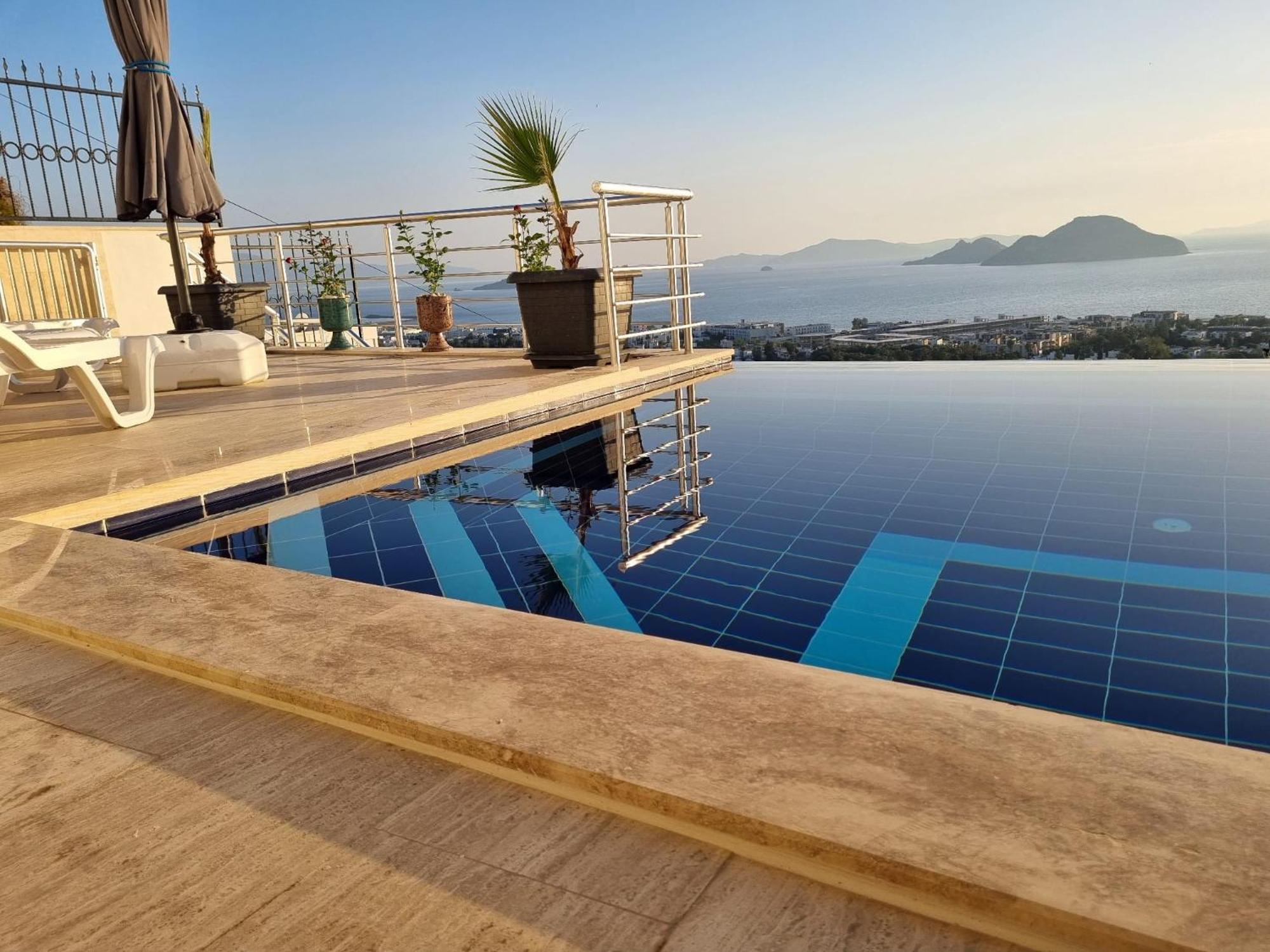 Bodrum Eason Villa & House 350M2 Full Sea View With Private Infinity Pool ภายนอก รูปภาพ